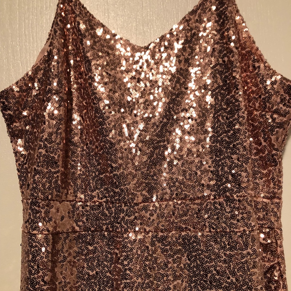Rose Gold sequin dress